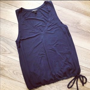 EUC Express Navy Cinched Side Tie Easy Tank